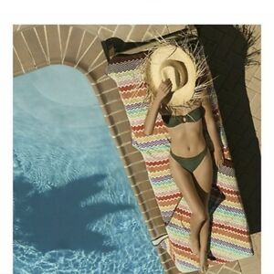MISSONI HOME Rufus Terry Beach Towel Zigzag 63" x 35.5" NEW Made in Port…